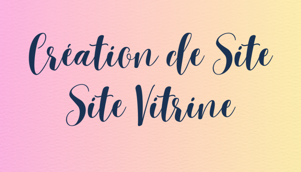 Création de sites web vitrine